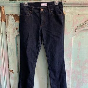 Dark blue flare skinny jeans